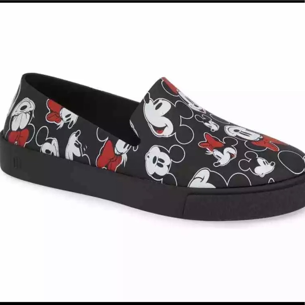 Mini Melissa Black and Red Mickey Mouse Loafers